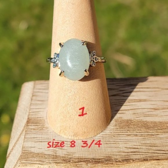 Green Aventurine Gemstone Rings - Picture 3 of 8